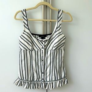 Zara basic, super unique black and white top